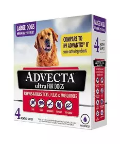 Advecta Ultra Flea and Tick Prevention for Dogs, Dog Flea and Tick Treatment, Waterproof Topical, Fast Acting, Large Dogs (21-55 lbs), 4 Doses