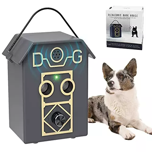 bubbacare Anti Barking Device, Bark Control Device with Sonic to Stop Dog Bark, Dog Barking Deterrents with Adjustable Level Sonic Bark Up to 50 Ft. Range Safe for Dogs