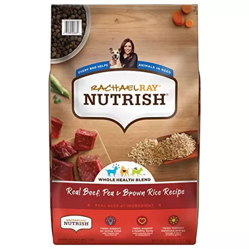 Rachael Ray Nutrish Premium Natural Dry Dog Food, Real Beef, Pea, & Brown Rice Recipe, 28 Pounds (Packaging May Vary)