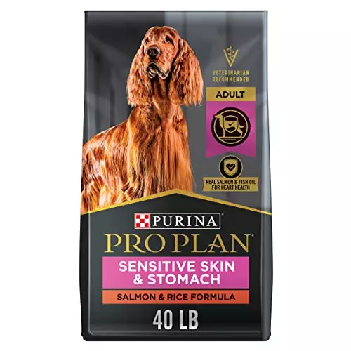 Purina Pro Plan Sensitive Skin and Stomach Dog Food Salmon and Rice Formula – 40 lb. Bag