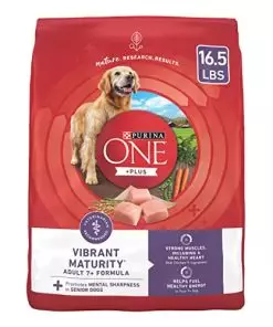 Purina ONE High Protein Dry Senior Dog Food Plus Vibrant Maturity Adult 7 Plus Formula – 16.5 lb. Bag