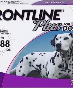 FRONTLINE Plus for Dogs Flea and Tick Treatment (Large Dog, 45-88 lbs.) 8 Doses (Purple Box) ( Packaging May Vary )