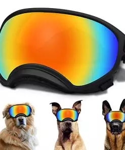 Large Dog Sunglasses, Dog Goggles with Adjustable Strap UV Protection Winproof Dog Puppy Sunglasses, Suitable for Medium-Large Dog Pet Glasses, Dogs Eyes Protection