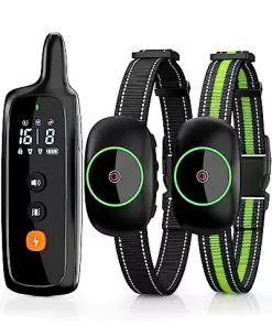 Dog Shock Collar for 2 Dogs, Dog Training Collar with Remote for Large Medium Small Dogs, Rechargeable E-Collar Waterproof Collars with 3 Training Modes, Range up to 3300Ft