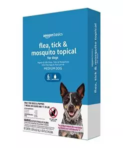 Amazon Basics Flea, Tick & Mosquito Topical Treatment for Medium Dogs (11-20 pounds), 6 Count (Previously Solimo)