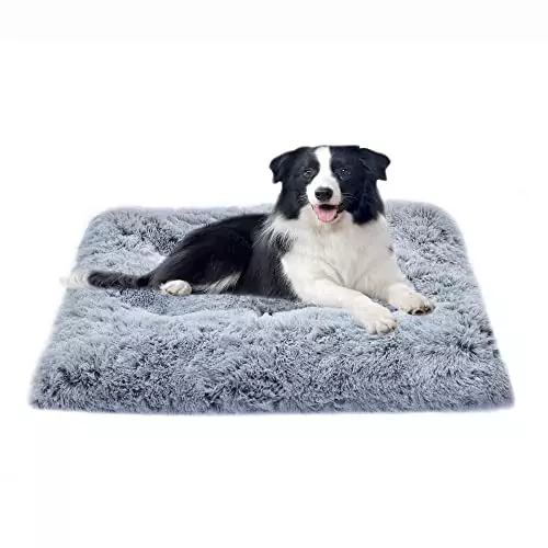 DEBANG HOME Dog Mattress, Large Dog Bed for Large Dogs, Medium Dog Bed, Small Dog Bed,Soft and Comfortable Dog Bed, Washable Plush Dog cage mat