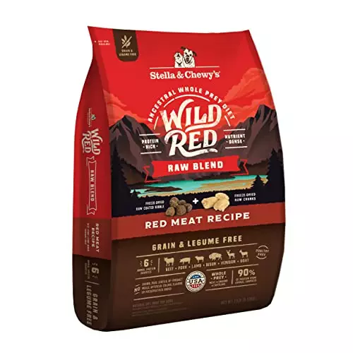 Stella & Chewy’s Wild Red Dry Dog Food Raw Blend High Protein Grain & Legume Free Red Meat Recipe, 21 lb. Bag