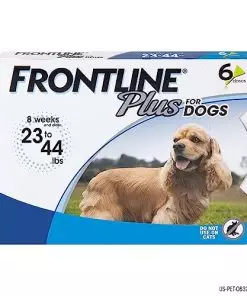 FRONTLINE® Plus for Dogs Flea and Tick Treatment (Medium Dog, 23-44 lbs.) 6 Doses (Blue Box)