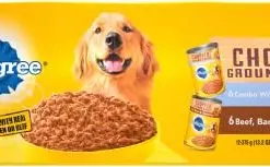 Pedigree Ground Dinner Wet Dog Food Variety Pack, Chicken, Beef and Liver, Beef, Bacon and Cheese, 13.2 Ounce (Pack of 12)