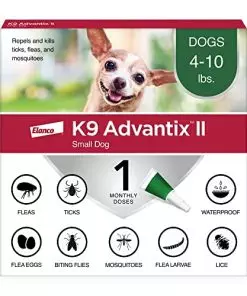 K9 Advantix II Small Dog Vet-Recommended Flea, Tick & Mosquito Treatment & Prevention | Dogs 4-10 lbs. | 1-Mo Supply