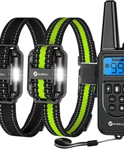 Slopehill Dog Training Collar – Electronic Dog Shock Collar with Remote (Black Green)