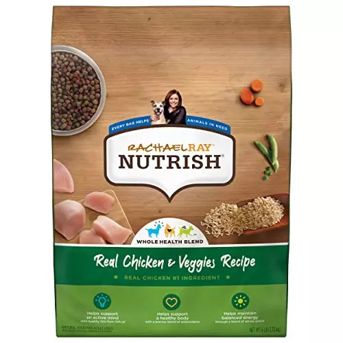 Rachael Ray Nutrish Premium Natural Dry Dog Food, Real Chicken & Veggies Recipe, 6 Pounds (Packaging May Vary)