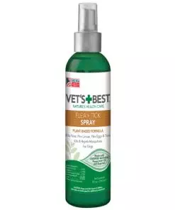 Vet’s Best Tick & Flea Spray – Plant-Based Flea and Tick Prevention for Dogs – Certified Natural Oils – 8 oz