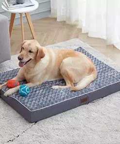 Western Home Large Dog Bed for Large, Jumbo, Medium Dogs, Orthopedic Pet Bed Mattress with Removable Washable Cover, Thick Egg Crate Foam Dog Bed with Non-Slip Bottom