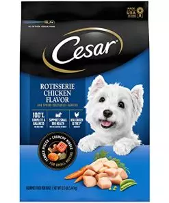 CESAR Small Breed Dry Dog Food Rotisserie Chicken Flavor with Spring Vegetables Garnish Dog Kibble, 12 lb. Bag