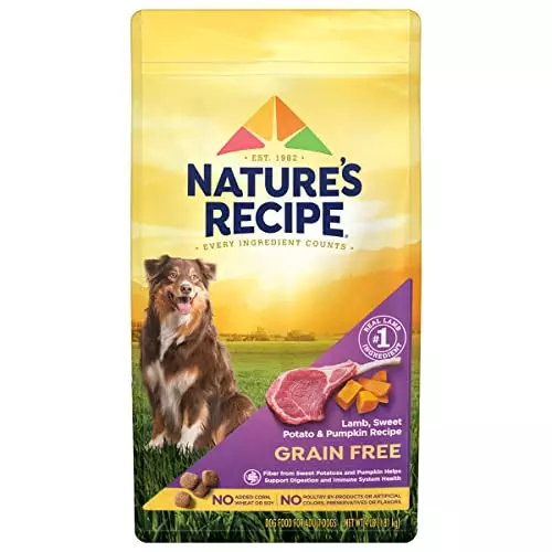 Nature′s Recipe Dry Dog Food, Grain Free Lamb, Sweet Potato & Pumpkin Recipe, 4 lb. Bag