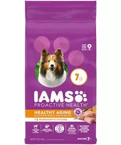 IAMS Healthy Aging Adult Dry Dog Food for Mature and Senior Dogs with Real Chicken, 7 lb. Bag