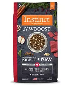 Instinct Raw Boost Grain Free Recipe with Real Beef Natural Dry Dog Food, 4 lb. Bag