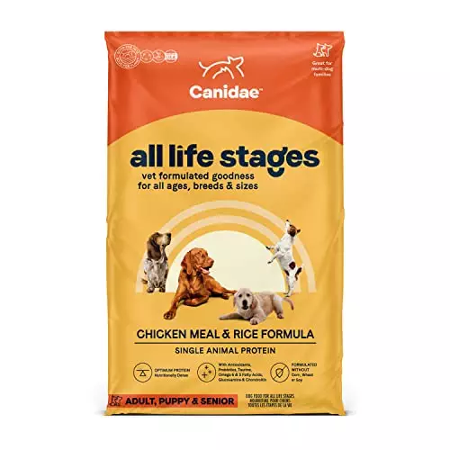 Canidae All Life Stages Premium Dry Dog Food for All Breeds, All Ages, Chicken Meal & Rice Recipe, 40 lbs