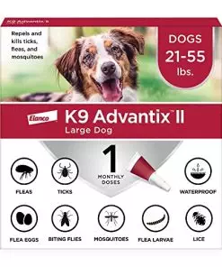 K9 Advantix II Large Dog Vet-Recommended Flea, Tick & Mosquito Treatment & Prevention | Dogs 21-55 lbs. | 1-Mo Supply