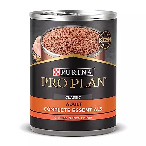 Purina Pro Plan High Protein Dog Food Wet Pate, Chicken and Rice Entree – (12) 13 oz. Cans