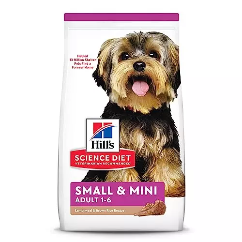 Hill’s Science Diet Dry Dog Food, Adult, Small Paws for Small Breed Dogs, Lamb Meal & Brown Rice, 4.5 lb. Bag