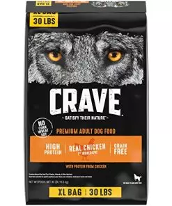 CRAVE Grain Free High Protein Adult Dry Dog Food, Chicken, 30 lb. Bag