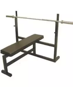 Olympic Bench Press and Olympic 300 Lbs Gray/Black Set