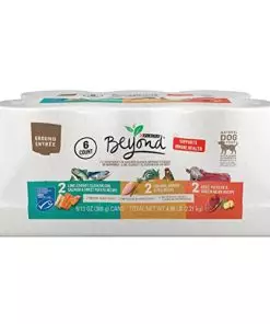 Purina Beyond Chicken, Beef and Cod Ground Entree Grain Free Wet Dog Food Variety Pack – (2 Packs of 6) 13 oz. Cans