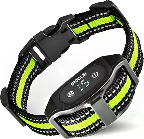 Dog Bark Collar, MODUS Anti Barking Collar with Beep Vibration Shock, Rechargeable & 8 Adjustable Sensitivity to Stop Barking Shock Collar for Small Medium Large Dogs