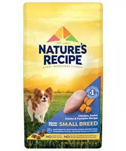 Nature′s Recipe Dry Dog Food, Grain Free Small Breed Chicken, Sweet Potato & Pumpkin Recipe, 4 lb. Bag