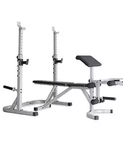 Weider Platinum Utility Bench & Squat Rack, Black