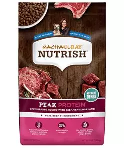 Rachael Ray Nutrish PEAK Natural Dry Dog Food, Open Prairie Recipe with Beef, Venison & Lamb, 12 Pound Bag, Grain Free (Packaging May Vary)