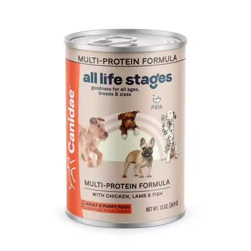 Canidae All Life Stages Premium Wet Dog Food for All Breeds, All Ages, Multi-Protein Chicken, Lamb and Fish Formula, 13 Ounce (Pack of 12)