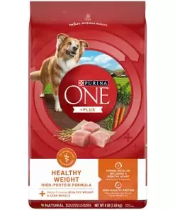 Purina ONE Plus Healthy Weight High-Protein Dog Food Dry Formula – 8 Lb. Bag