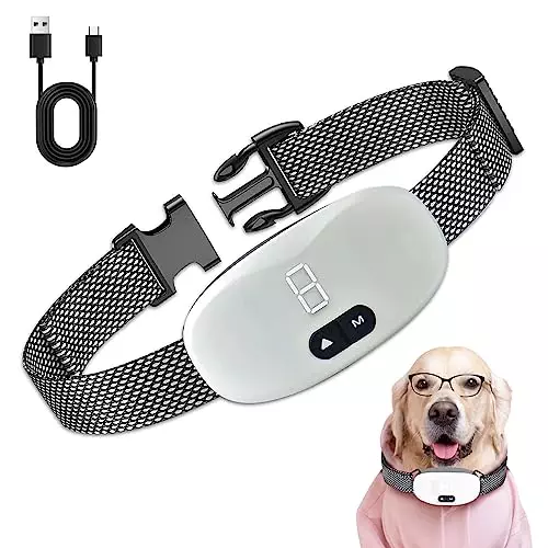 Largner Bark Collar – Shock Collar for Dog,Rechargable Anti Barking Device with 7 Sensitivity Levels & 8 Shock and Vibration Levels,Dog Training Collar,Dog Barking Control Devices