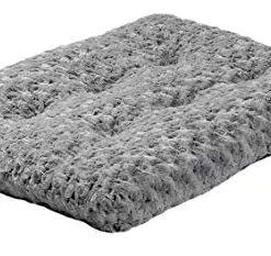 MidWest Homes for Pets Deluxe Dog Beds Super Plush Dog & Cat Beds Ideal for Dog Crates Machine Wash & Dryer Friendly, 1-Year Warranty, Gray, 24-Inch