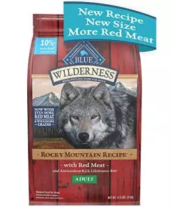 Blue Buffalo Wilderness Rocky Mountain Recipe High Protein Natural Adult Dry Dog Food, Red Meat with Grain 4.5 lb Bag