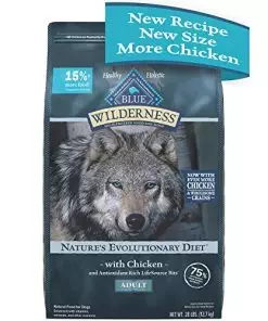 Blue Buffalo Wilderness High Protein Natural Adult Dry Dog Food Plus Wholesome Grains, Chicken 28 lb Bag