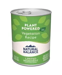 Natural Balance Limited Ingredient Adult Wet Canned Dog Food with Vegan Plant Based Protein and Healthy Grains, Vegetarian Recipe, 13 Ounce (Pack of 12)