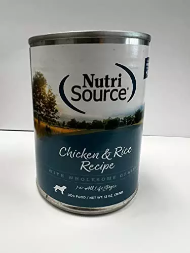 Nutri Source Tuffy’S Pet Food 131300 Tuffy Nutrisource 12-Pack Chicken And Rice Canned Food For Dogs, 13-Ounce