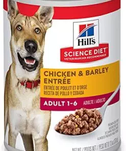 Hill’s Science Diet Wet Dog Food, Adult 1-6, Chicken & Barley Entrée, 13 oz. Cans, 12-Pack