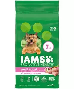 IAMS Small & Toy Breed Adult Dry Dog Food for Small Dogs with Real Chicken, 7 lb. Bag