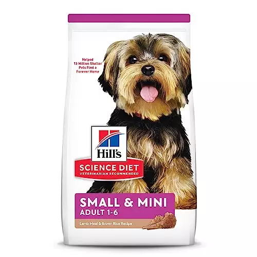 Hill’s Science Diet Dry Dog Food, Adult, Small & Mini Breed Dogs, Lamb Meal & Brown Rice, 15.5 lb. Bag