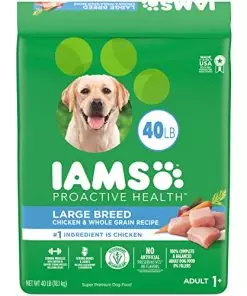 IAMS Adult High Protein Large Breed Dry Dog Food with Real Chicken, 40 lb. Bag