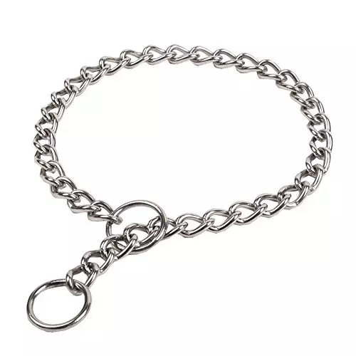 SGODA Chain Dog Training Choke Collar, 18 in, 2.5 mm