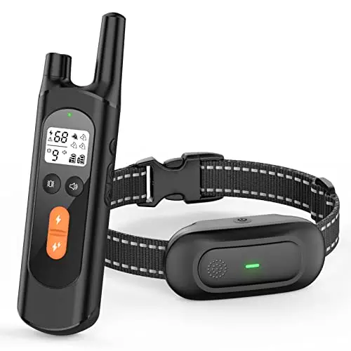 Yawpet Dog Shock Collar with Remote, Rechargeable Waterproof E Collar with 1600FT Range, 3 Training Modes & Security Lock for Large/Medium/Small Dogs