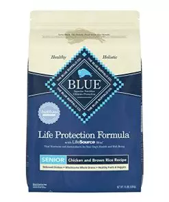 Blue Buffalo Life Protection Formula Natural Senior Dry Dog Food, Chicken and Brown Rice 15-lb