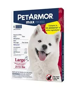 PetArmor Max Flea, Tick and Mosquito Prevention for Large Dogs (21 to 55 Pounds), Topical Dog Flea Treatment Repels and Kills, 6 Month Supply