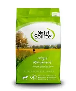 NutriSource Weight Management Dry Dog Food, Chicken and Chicken Meal, 26LB